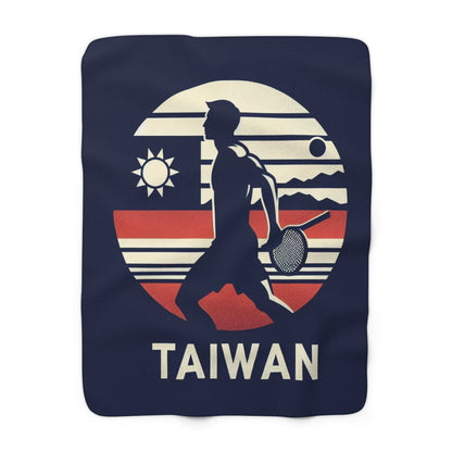 Flag Village Taiwan Sporting Flag Sherpa Fleece Blanket TWN0001
