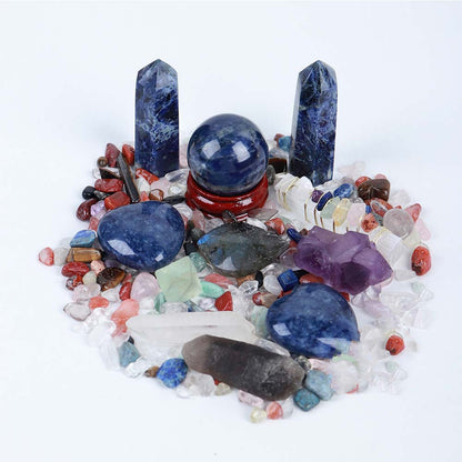 Flag Village Donghai Natural Crystal Gem Hexagonal Prism Energy Ball Gift Box