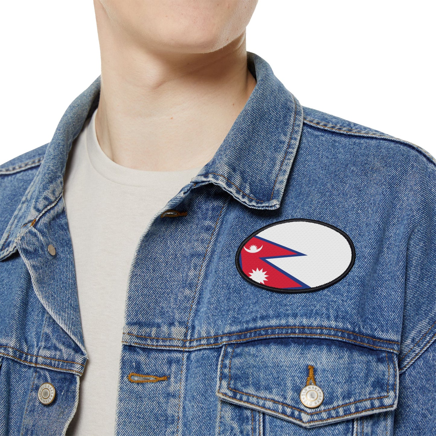 Flag Village Nepal Flag Embroidery Iron-On Patches