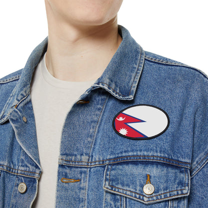Flag Village Nepal Flag Embroidery Iron-On Patches