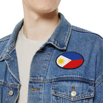 Flag Village Philippines Flag Embroidery Iron-On Patches