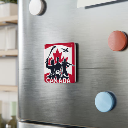 Flag Village CANADA Flag Sporting Porcelain Magnet, Square CAN0006
