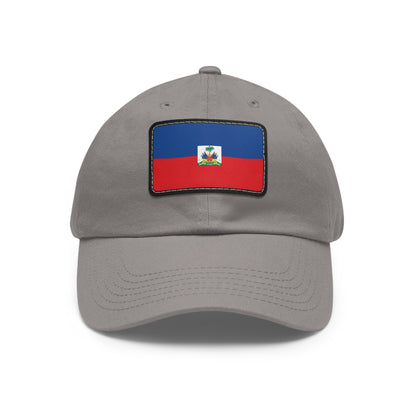 Flag Village Haiti Flag Hat Cap with Leather Patch