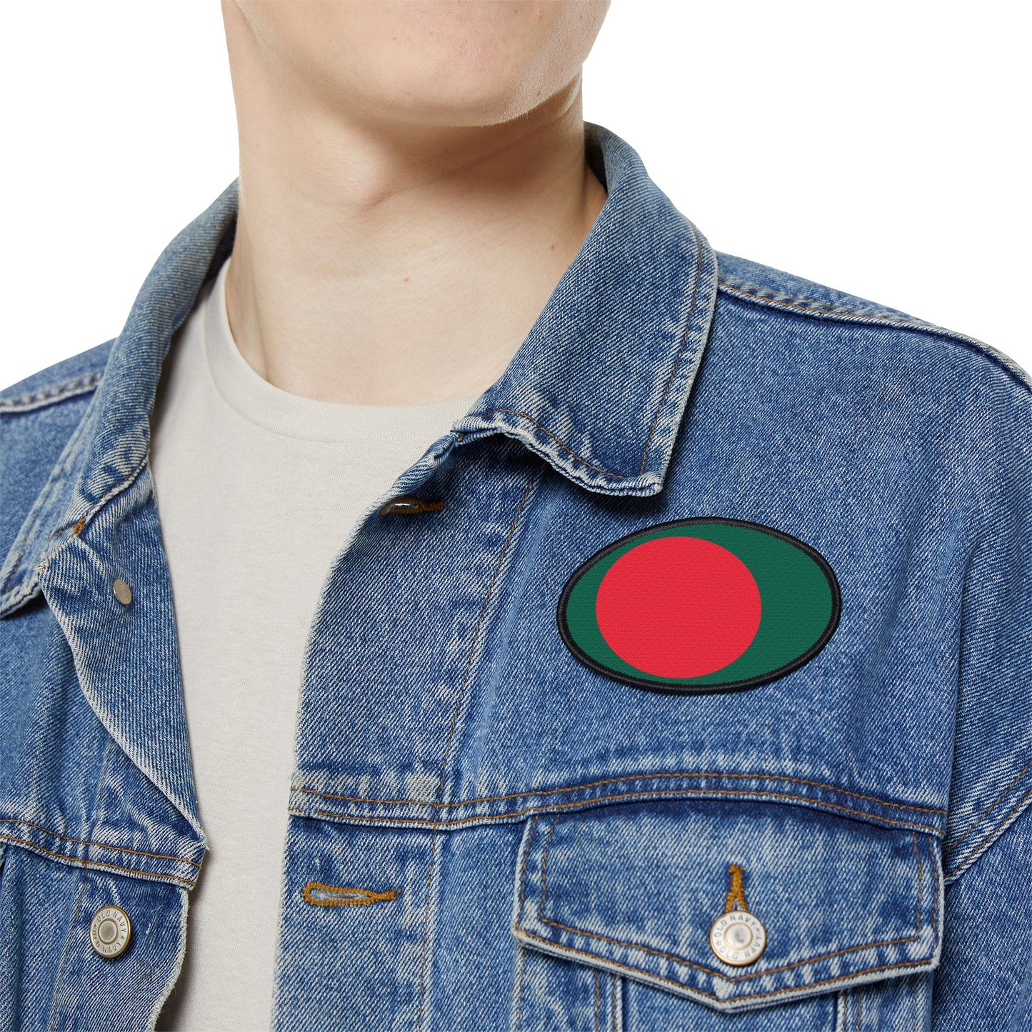 Flag Village Bangladesh Flag Embroidery Iron-On Patches