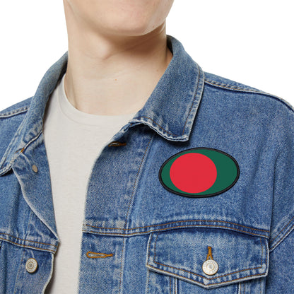 Flag Village Bangladesh Flag Embroidery Iron-On Patches