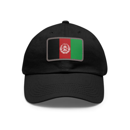Flag Village Afghanistan Flag Hat Cap with Leather Patch