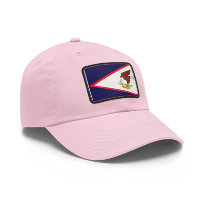 Flag Village American Samoa Flag Hat Cap with Leather Patch