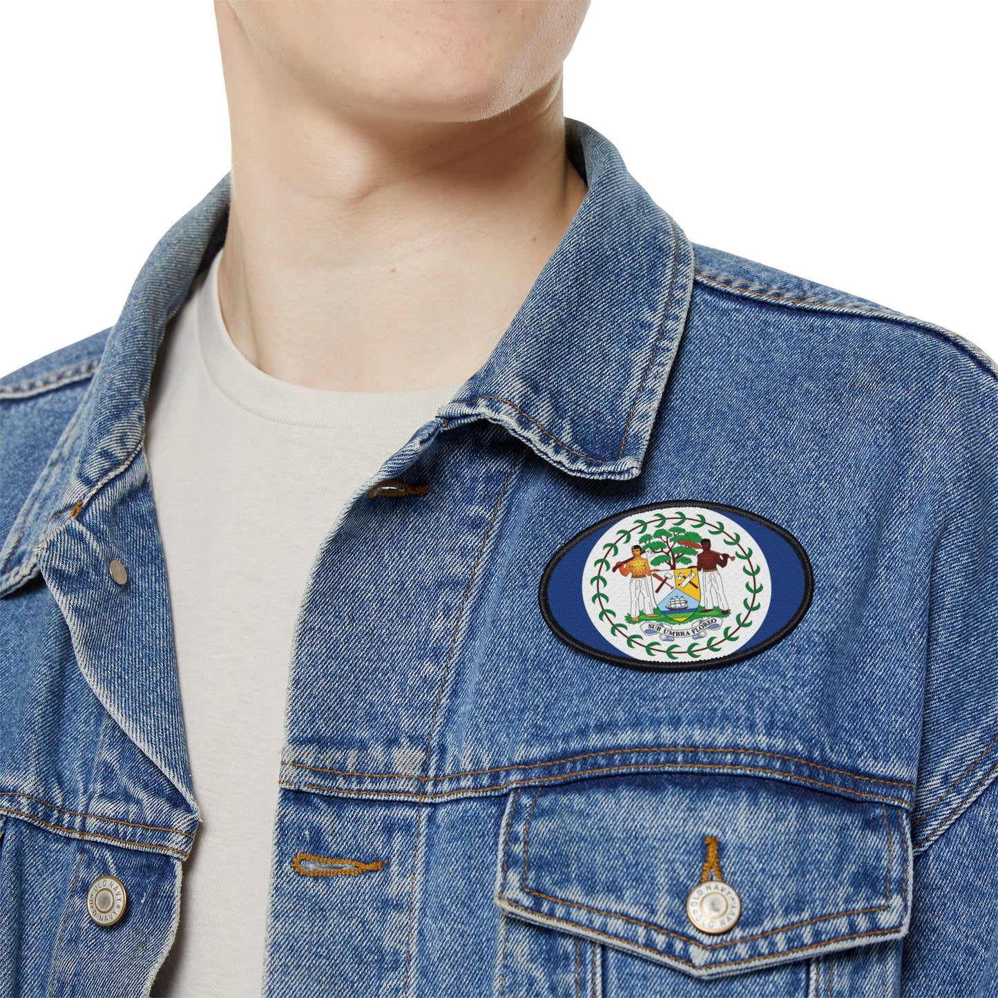 Flag Village Belize Flag Embroidery Iron-On Patches
