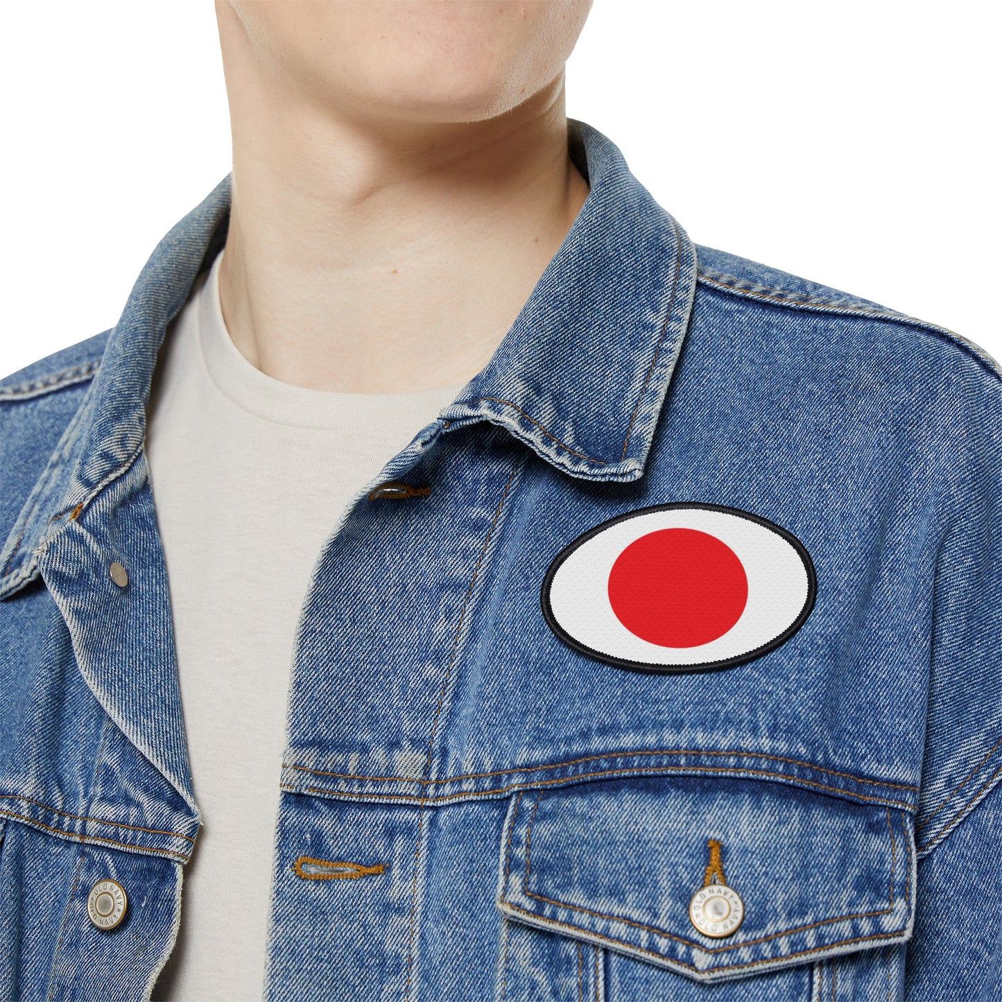 Flag Village Japan Flag Embroidery Iron-On Patches