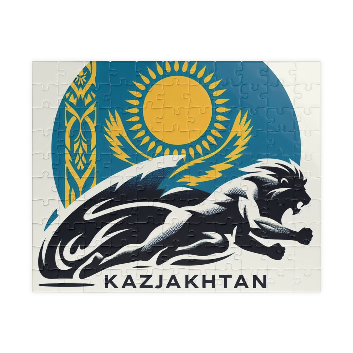 Flag Village Kazakhstan Sporting Flag Puzzle (110, 252, 520, 1014-piece) KAZ0004