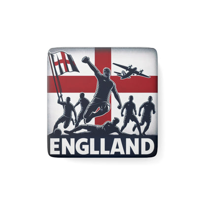 Flag Village ENGLAND Flag Sporting Porcelain Magnet, Square GBR0007