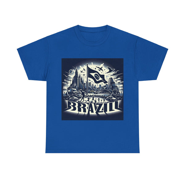 Flag Village Brazil Sporting Flag T-SHIRT Heavy Cotton Tee BRA0016