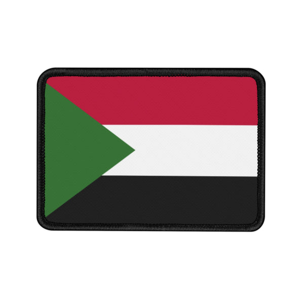Flag Village Sudan Flag Embroidered Iron-On Patch