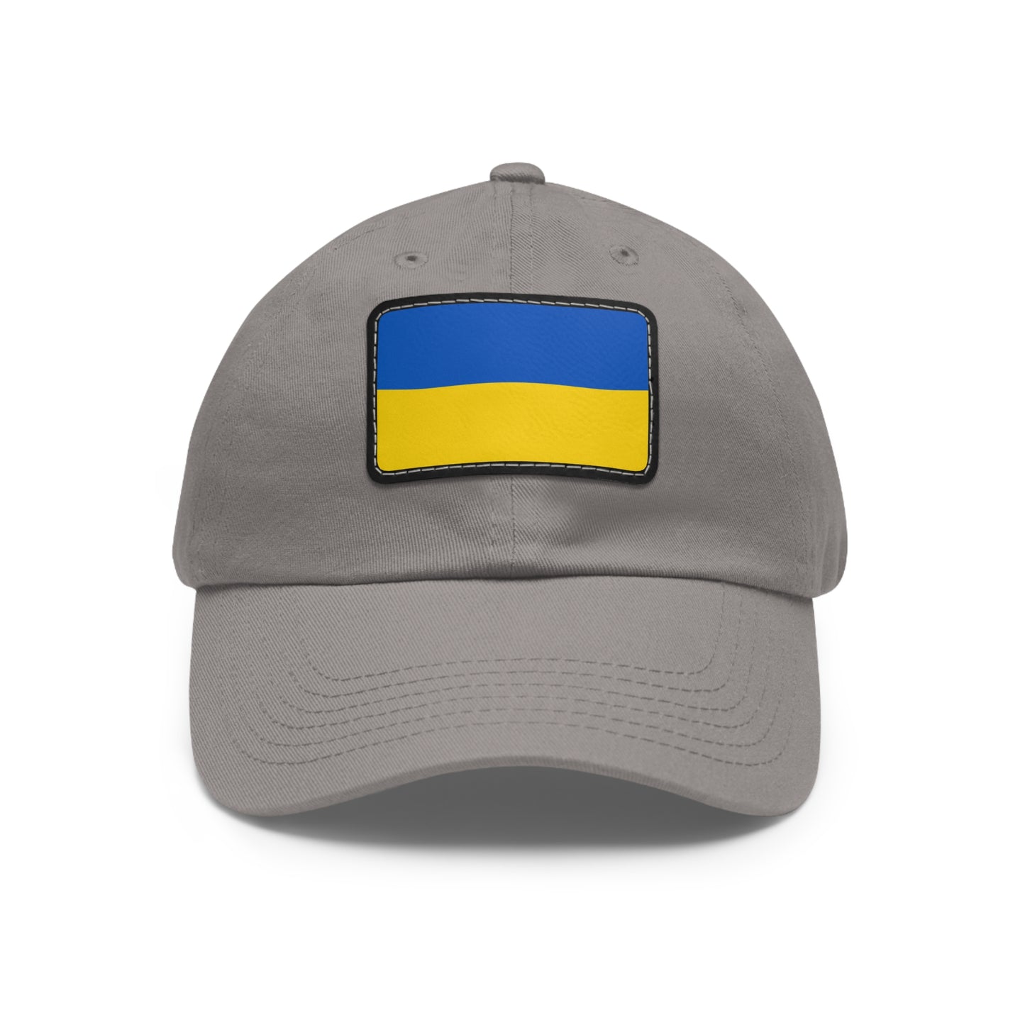 Flag Village Ukraine Flag Hat Cap with Leather Patch