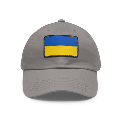 Flag Village Ukraine Flag Hat Cap with Leather Patch