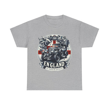 Flag Village UK Vintage Car Flag T-SHIRT Heavy Cotton Tee UK0015