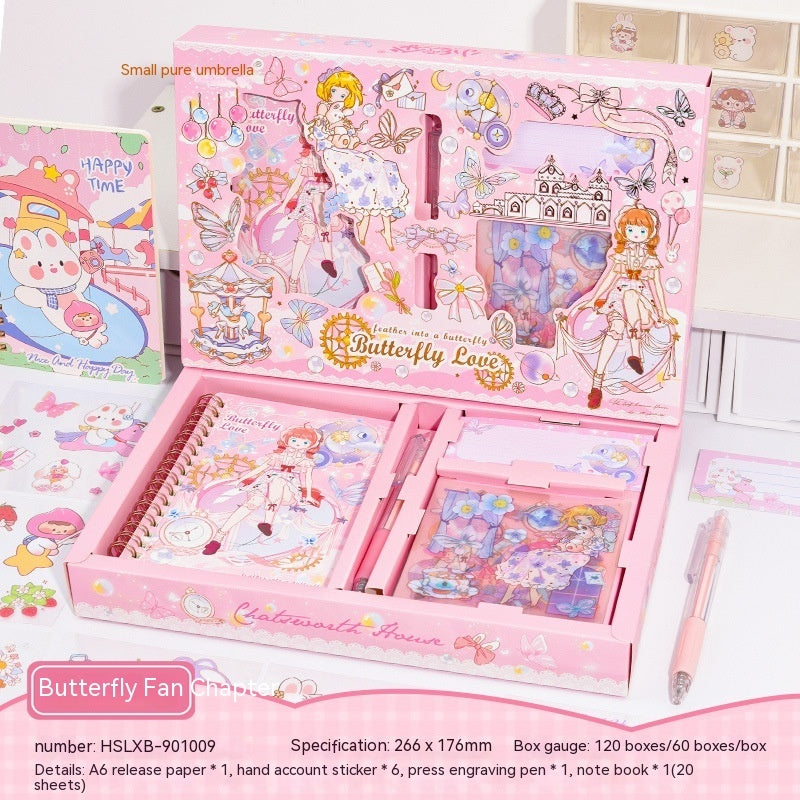 Flag Village 32K Journal Book Full Set Notebook Suit Gift Box