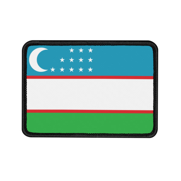 Flag Village Uzbekistan State Flag Embroidered Iron-On Patch