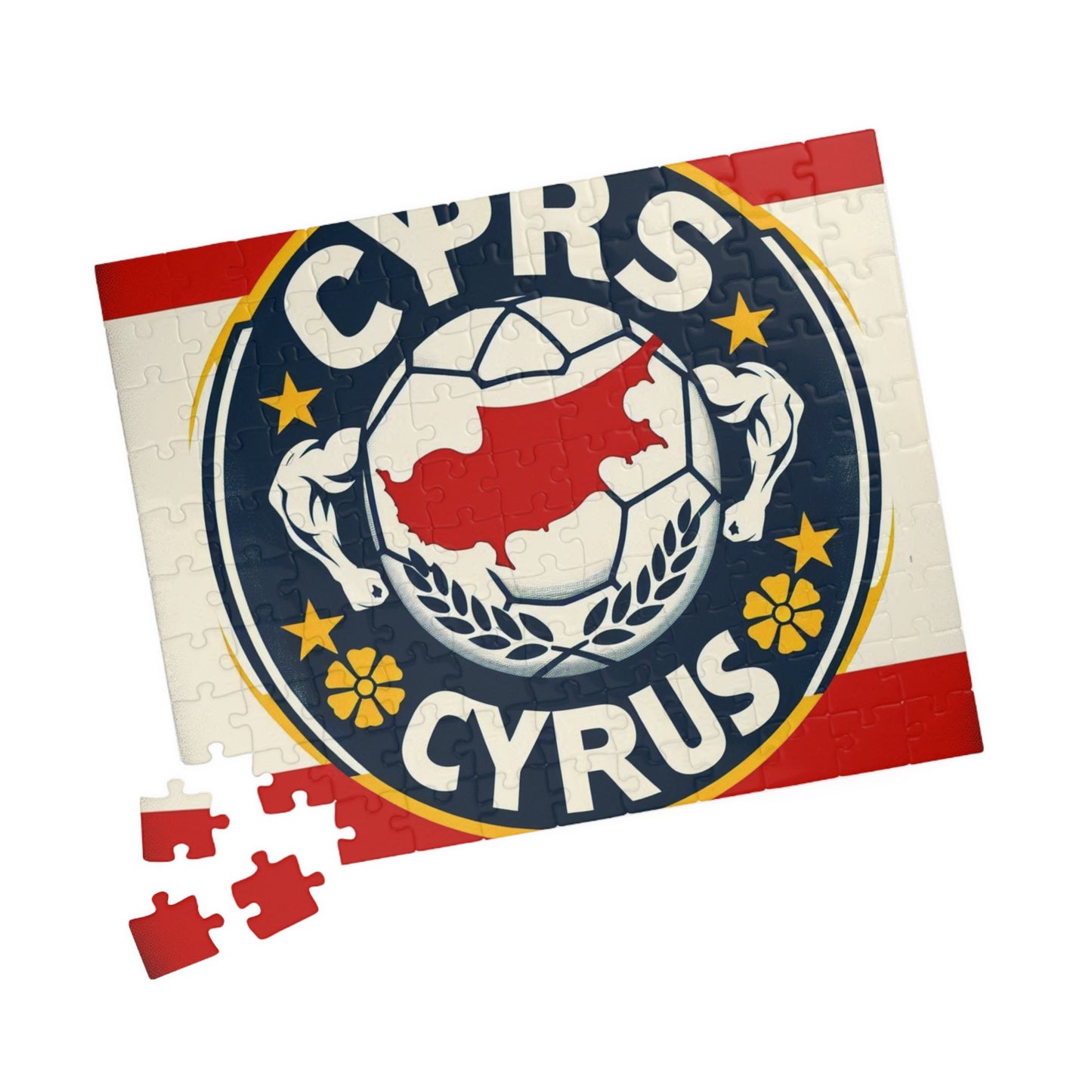 Flag Village Cyprus Sporting Flag Puzzle (110, 252, 520, 1014-piece) CYP0001