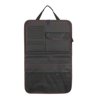 Flag Village Auto Tools Car Seat Back Storage Bag Car Organizer Bag Foldable Dining Table Tray Travel Storage Bag Car Interior Accessories