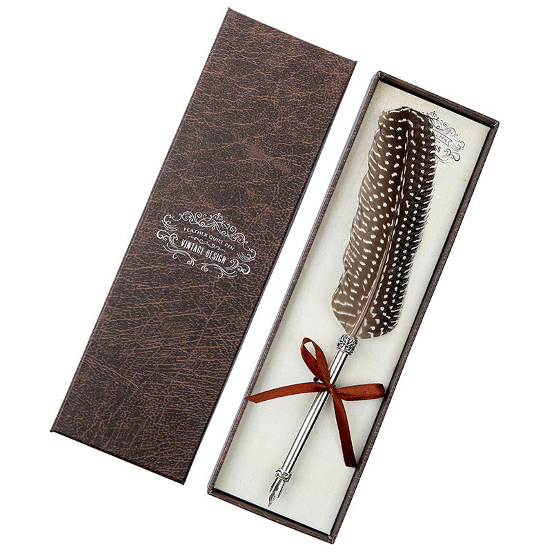 Flag Village European Retro Feather Pen Gift Box