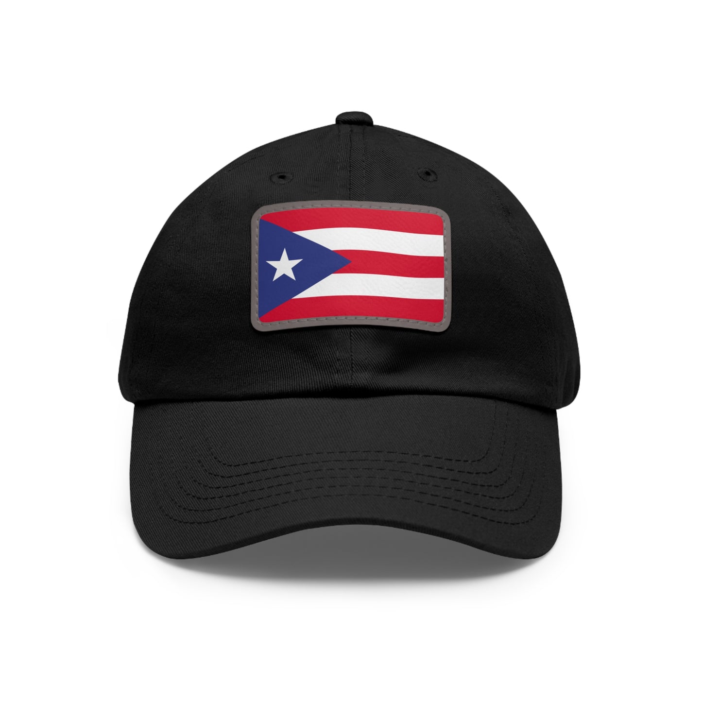 Flag Village Puerto Rico Flag Hat Cap with Leather Patch