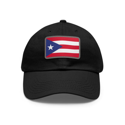 Flag Village Puerto Rico Flag Hat Cap with Leather Patch