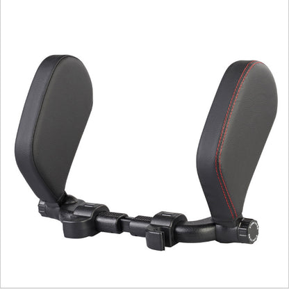 Flag Village Auto Tools Car headrest pillow Sleep Adjustable Side Car Soft Travel Seat Headrest Auto Leather Support Neck Pillow Cushion car accessories