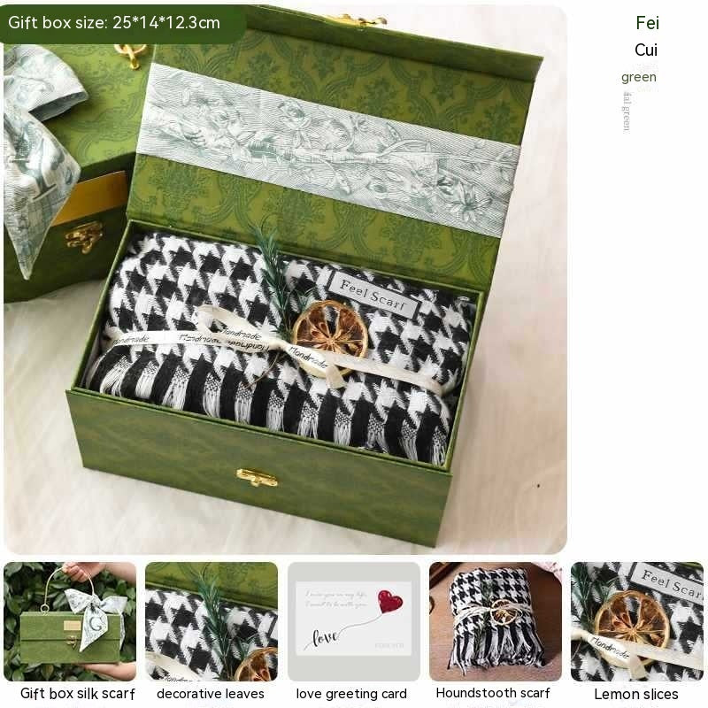 Flag Village Gift Gift For Girlfriend Niche Winter Scarf Gift Box
