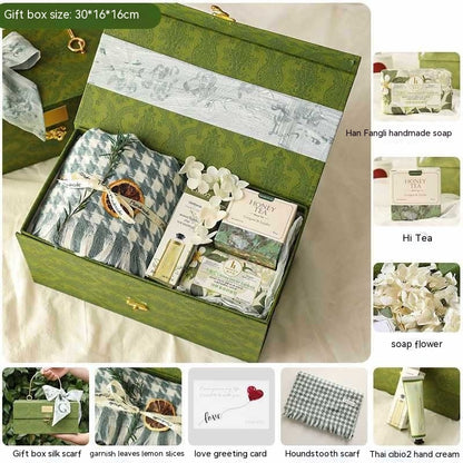 Flag Village Gift Gift For Girlfriend Niche Winter Scarf Gift Box