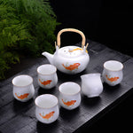Flag Village Large-capacity Set Of Ceramic Tea Set With Gift Box
