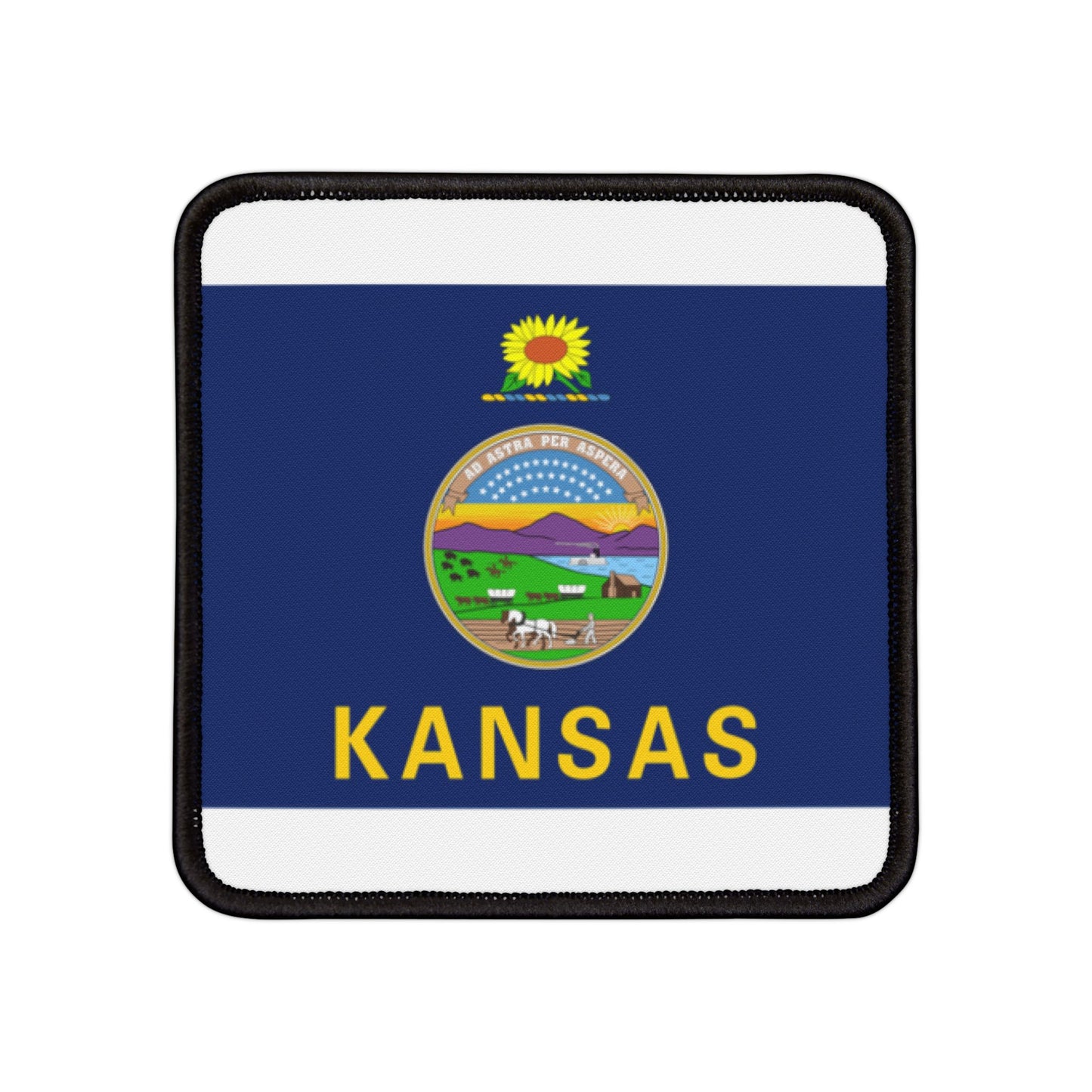 Flag Village Kansas State Flag Embroidery Iron-On Patches