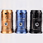 Flag Village new solar charging type multifunctional telescopic camping lantern lantern outdoor camping tent lamp