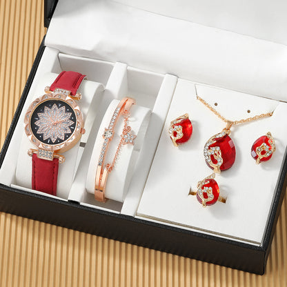 Flag Village Quartz Watch Five-piece Gift Box