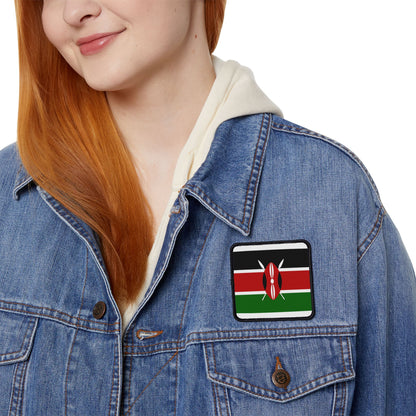 Flag Village Kenya Flag Embroidery Iron-On Patches
