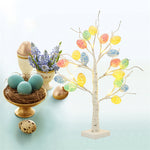 Flag Village Easter Decoration 60cm Birch Tree Home Easter Egg LED Light Gift Spring Party Tabletop Ornaments Light Easter Party Kids Gifts