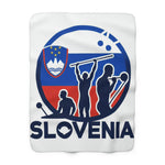 Flag Village Slovenia Sporting Flag Sherpa Fleece Blanket SVN0006