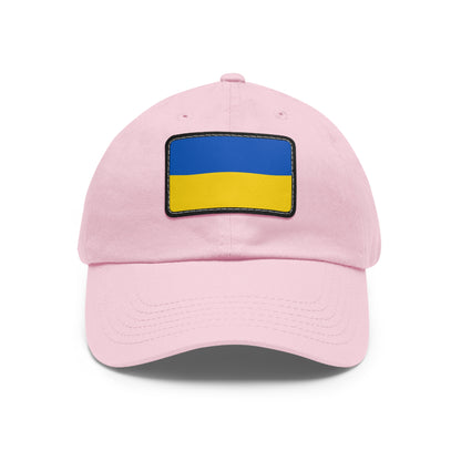 Flag Village Ukraine Flag Hat Cap with Leather Patch