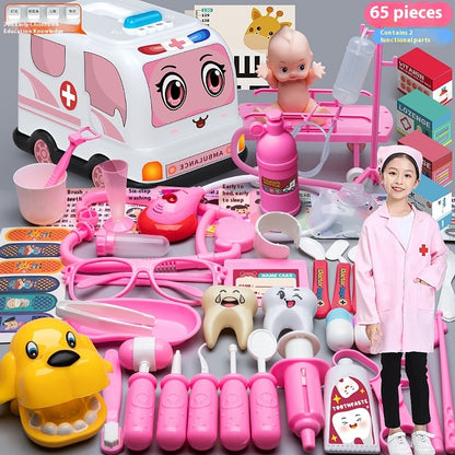 Flag Village Children's Doctor Toy Set Tool Medical Box