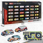 Flag Village Alloy Metal Car Model Non-duplicate Children's Simulation Model Car Set High-grade Gift Box