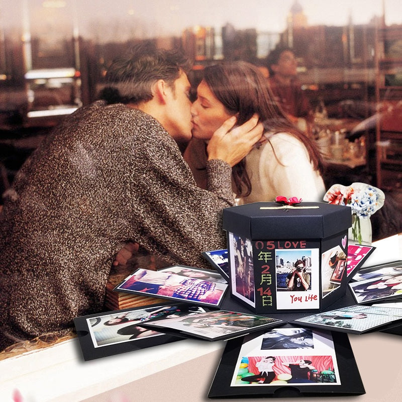 Flag Village Surprise explosion box manual diy photo album creative photo custom hot vibrato with the same paragraph birthday gift