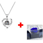 Flag Village Preserved Flower Rose Flower Necklace Jewelry Box Gift