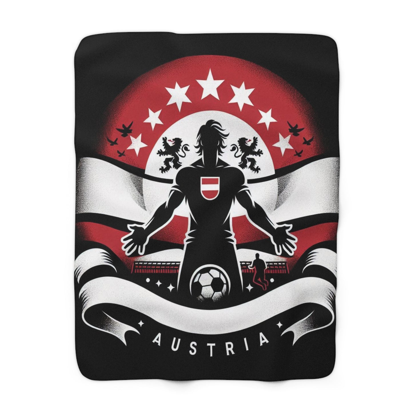 Flag Village Austria Sporting Flag Sherpa Fleece Blanket AUT0009