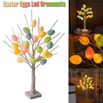 Flag Village Easter Decoration 60cm Birch Tree Home Easter Egg LED Light Gift Spring Party Tabletop Ornaments Light Easter Party Kids Gifts