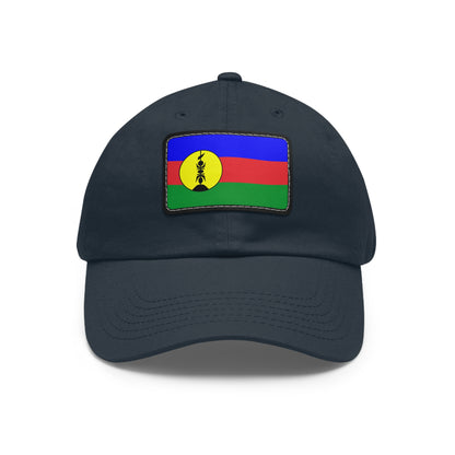 Flag Village New Caledonia Flag Hat Cap with Leather Patch