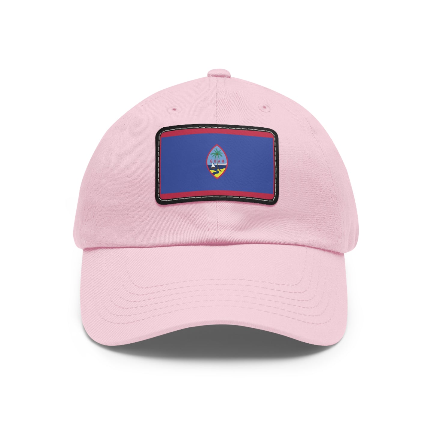Flag Village Guam Flag Hat Cap with Leather Patch