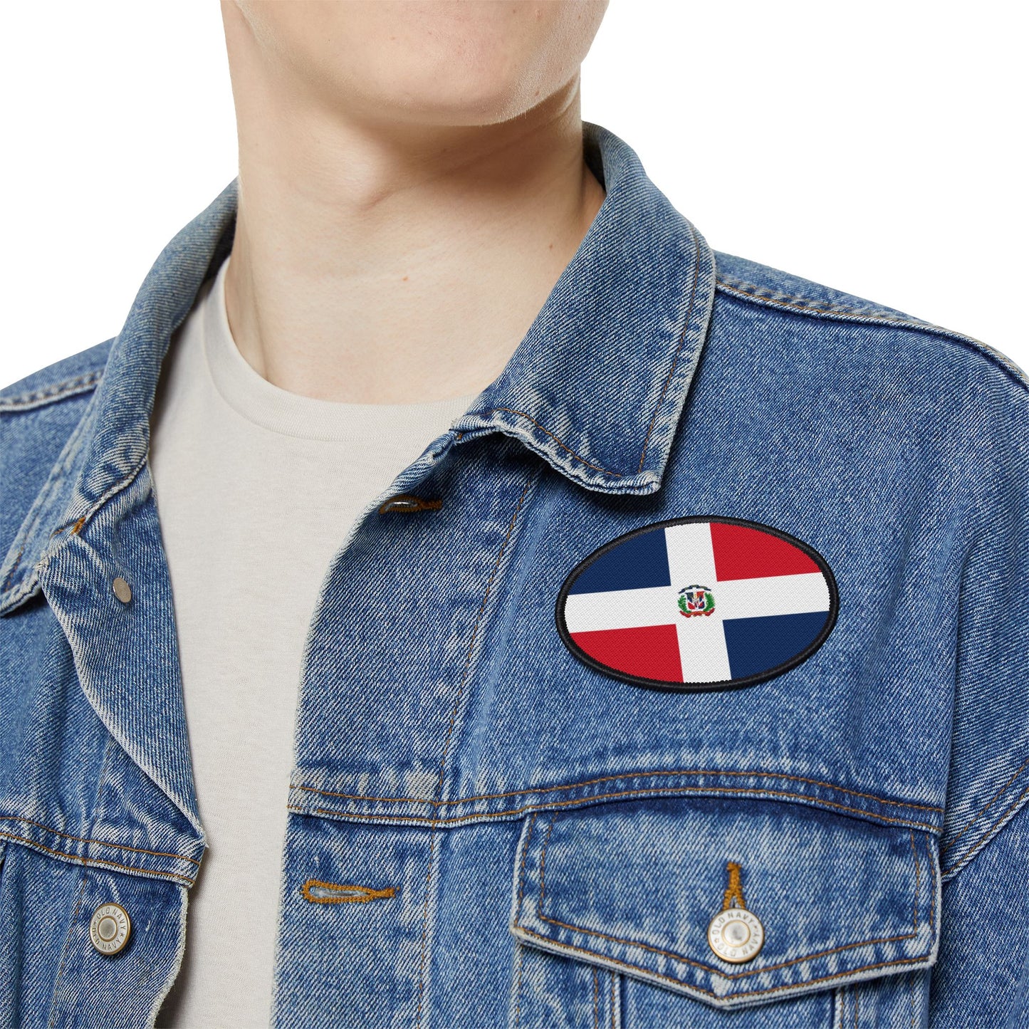 Flag Village Dominican Republic Flag Embroidery Iron-On Patches