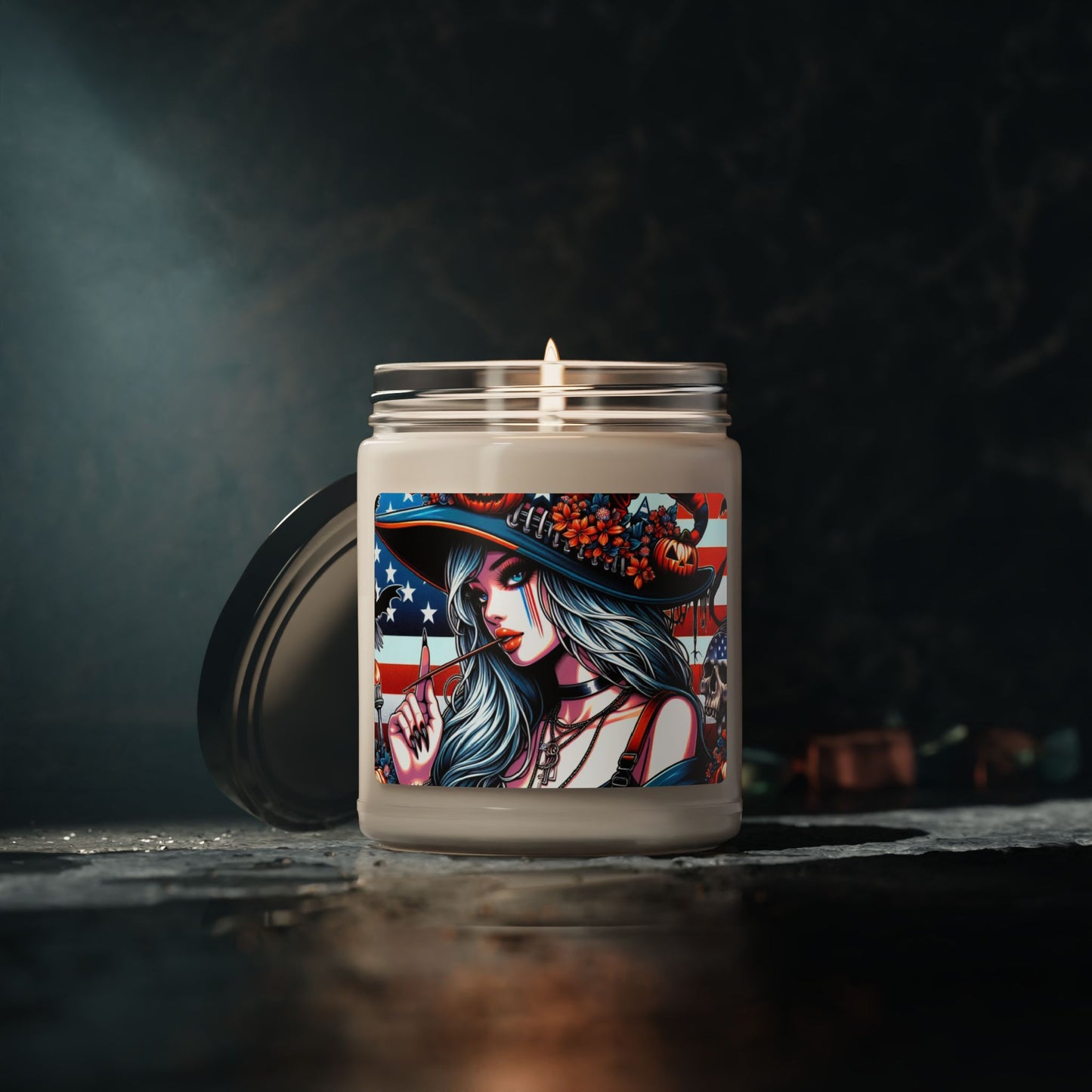 Flag Village Halloween Pretty Witch Scented Soy Candle, 9oz HW0020