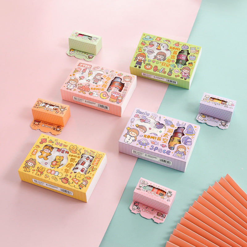 Flag Village Paper Tape Hand Account Gift Box Set