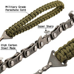 Flag Village Braided Umbrella Rope Camping Survival Pocket Saw